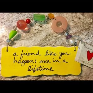Dept 56 Ceramic  Beaded plaque A Friend Like you”!